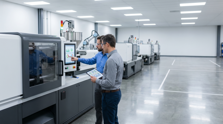 Compact Two Platen Machine Structure